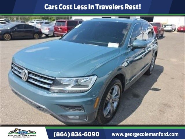 Blue Metallic 2020 Volkswagen Tiguan SEL 4Motion SUV / Crossover All-Wheel Drive 8-Speed Automatic