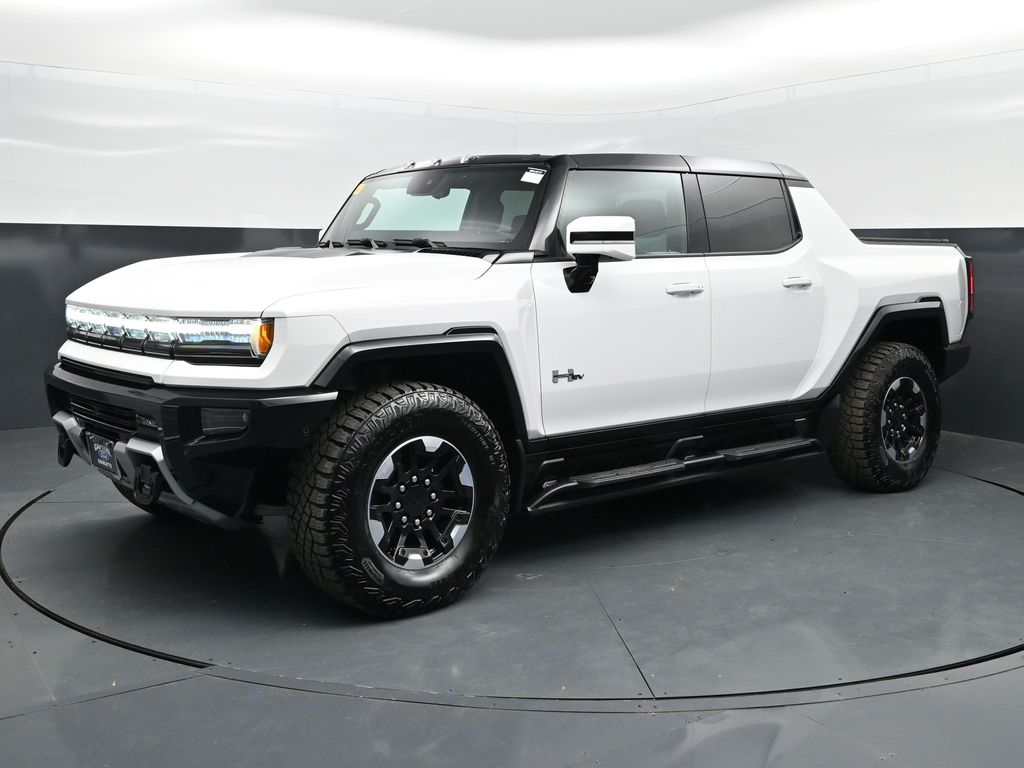 Interstellar White 2023 GMC Hummer EV Pickup 3X Crew Cab AWD Pickup Truck All-Wheel Drive 1-Speed Automatic