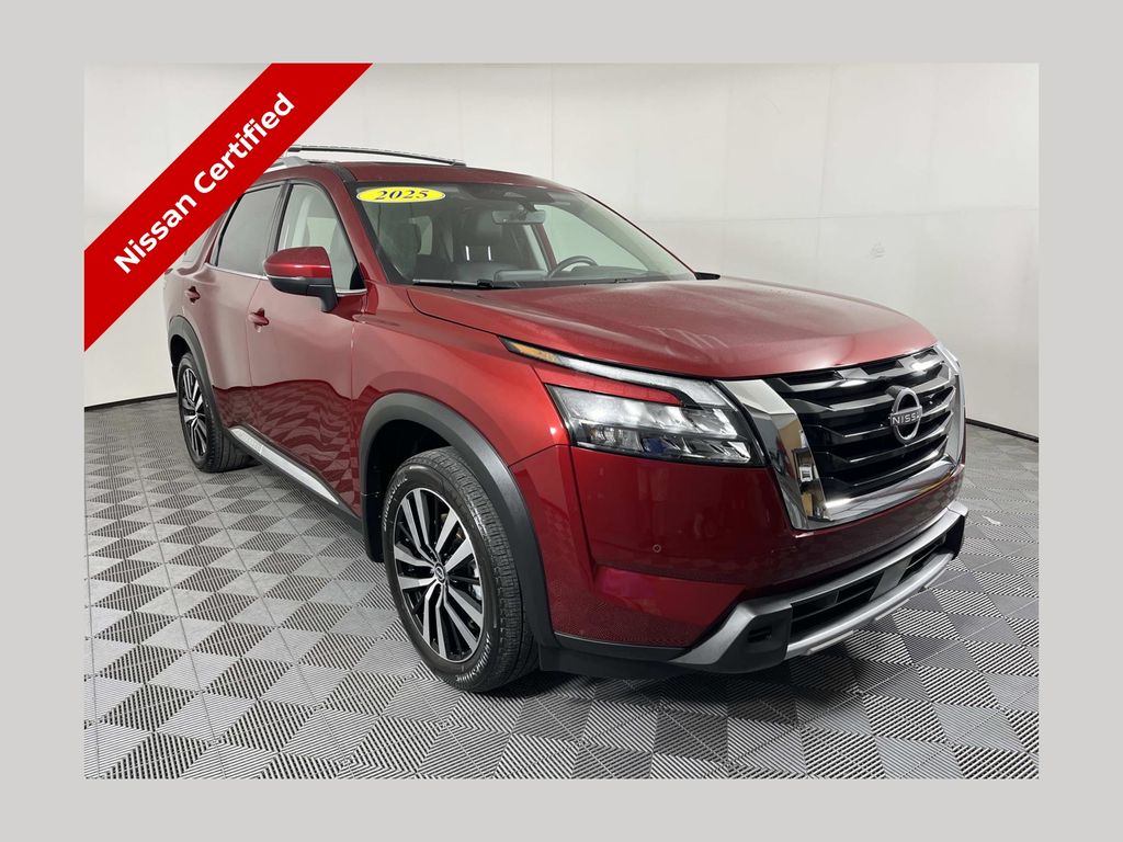 Red (Scarlet) 2025 Nissan Pathfinder SUV / Crossover Front-Wheel Drive 9-Speed Automatic