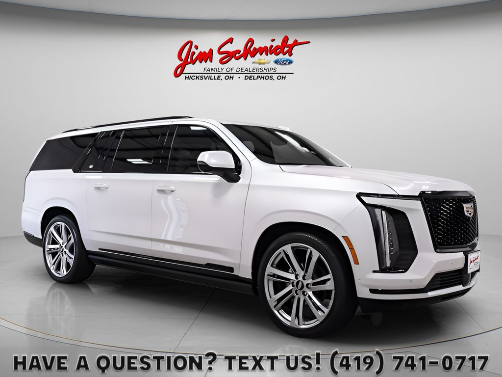Crystal White Tricoat 2025 Cadillac Escalade ESV SUV / Crossover Four-Wheel Drive Automatic