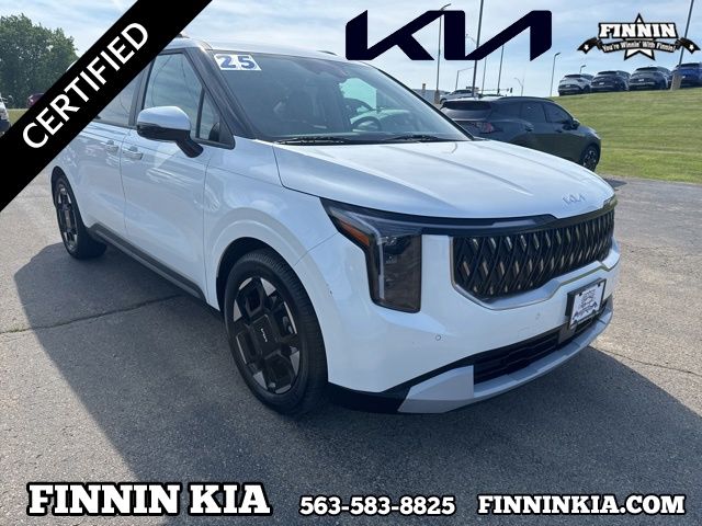 Snow White Pearl 2025 Kia Carnival Minivan Front-Wheel Drive 8-Speed Automatic