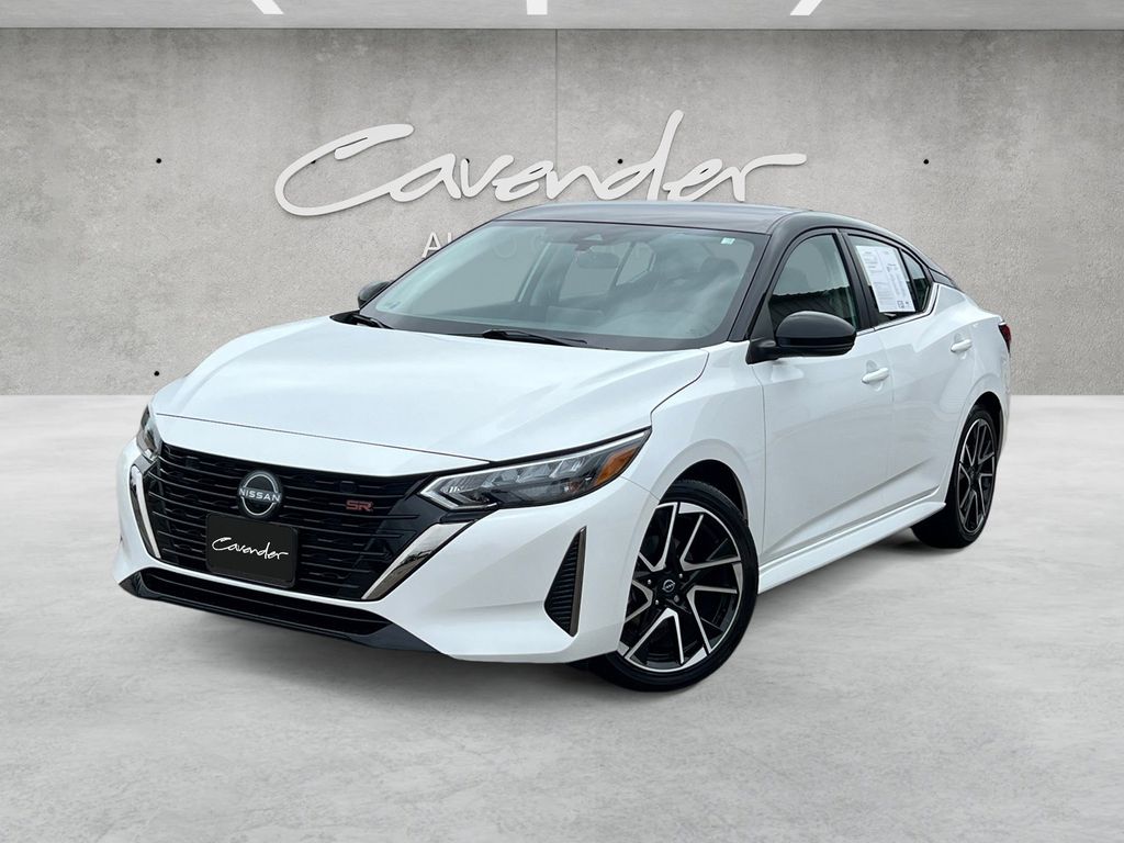 Aspen White/Super Black 2025 Nissan Sentra SR FWD Sedan Front-Wheel Drive Continuously Variable Transmission