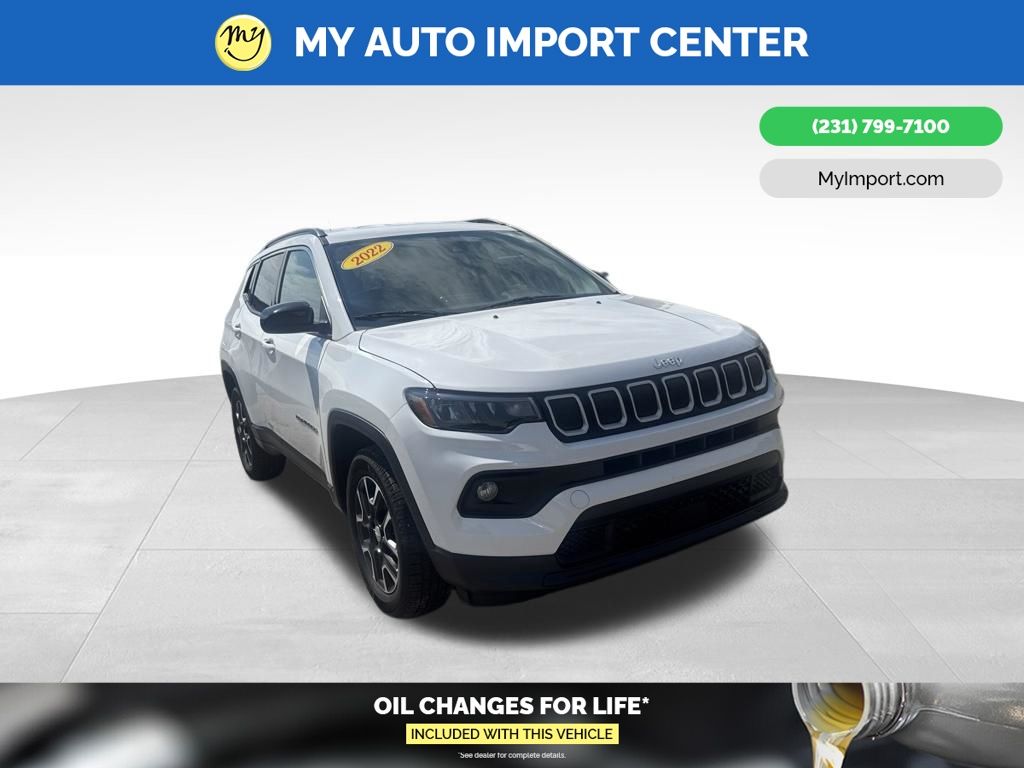 Bright White Clearcoat 2022 Jeep Compass SUV / Crossover Four-Wheel Drive 9-Speed Automatic