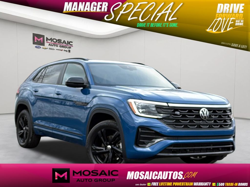Blue Metallic 2025 Volkswagen Atlas Cross Sport SUV / Crossover All-Wheel Drive 8-Speed Automatic