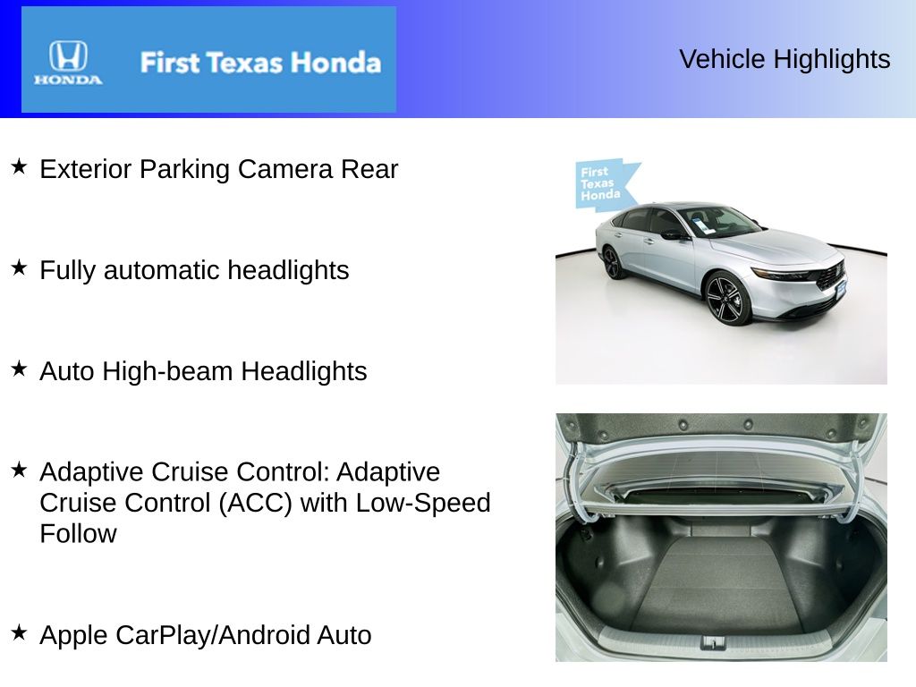 Used Car 2025 Honda Accord Hybrid  Sport For Sale Under $35,000 In Austin, Texas