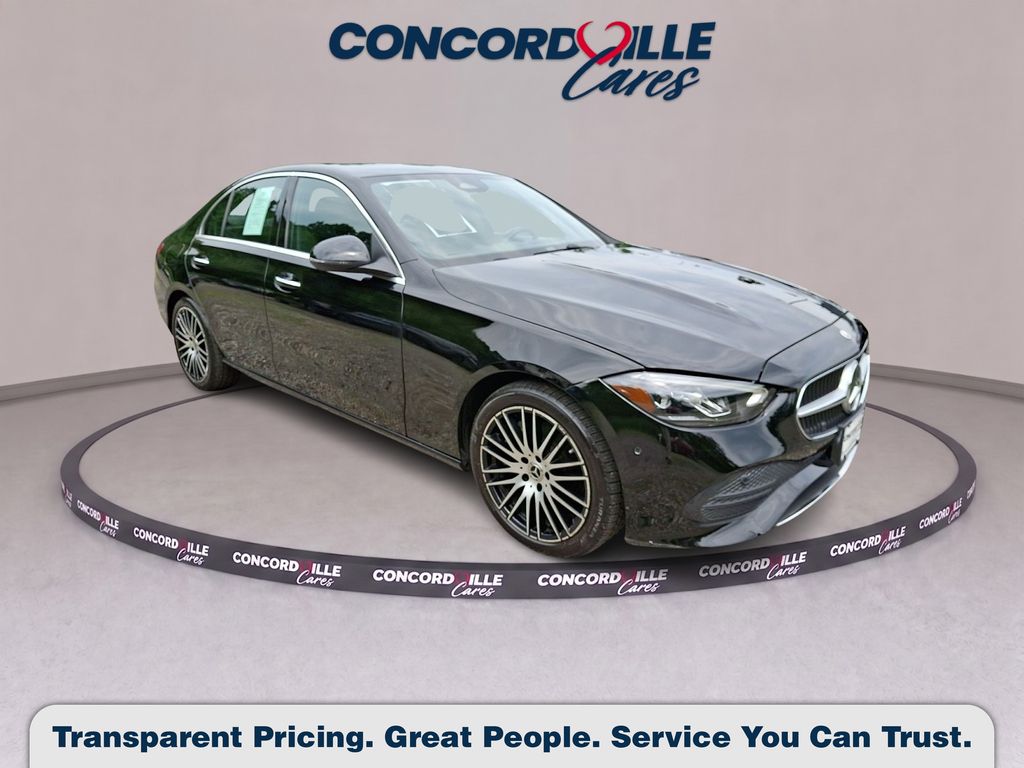 Black 2024 Mercedes-Benz C-Class Sedan All-Wheel Drive 9-Speed Automatic