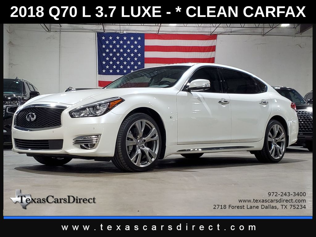Majestic White 2018 INFINITI Q70L Sedan All-Wheel Drive 7-Speed Automatic