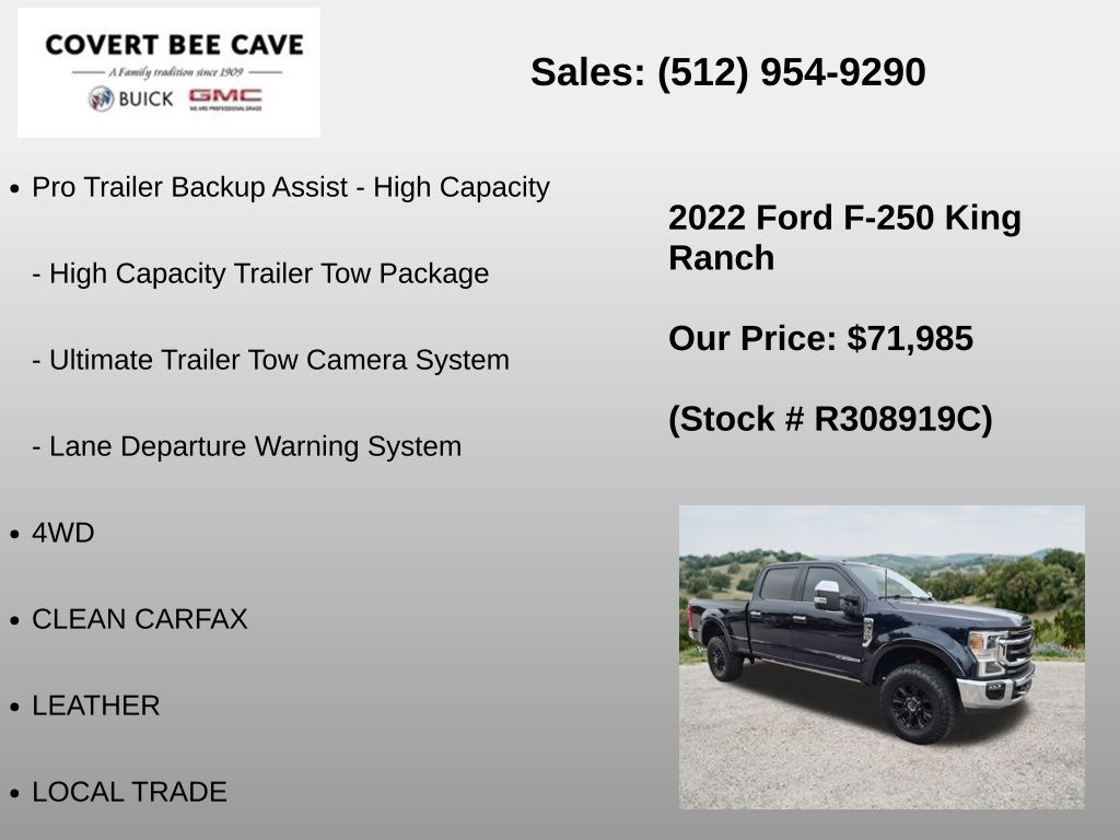 Used Car 2022 Ford F-250sd  King Ranch For Sale Under $80,000 In Austin, Texas