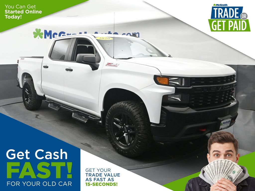 Summit White 2020 Chevrolet Silverado 1500 Pickup Truck Four-Wheel Drive 6-Speed Automatic Overdrive