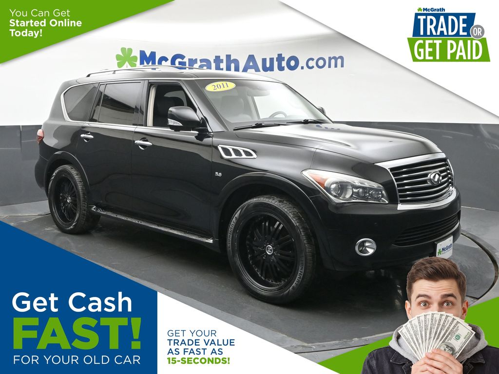 Black Obsidian 2011 INFINITI QX56 4WD SUV / Crossover Four-Wheel Drive 7-Speed Automatic