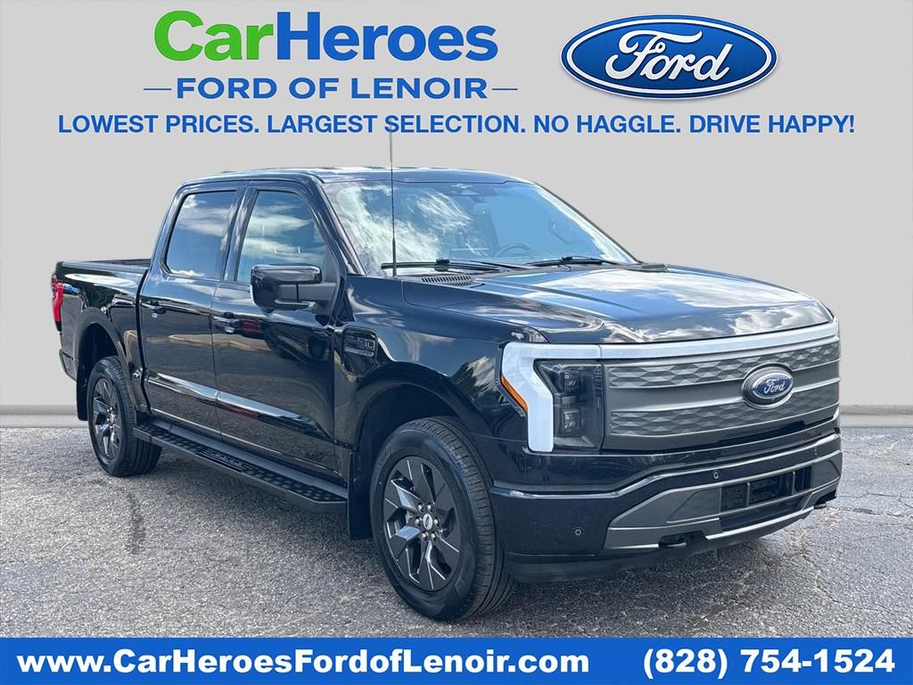 Black 2023 Ford F-150 Lightning Pickup Truck All-Wheel Drive Automatic