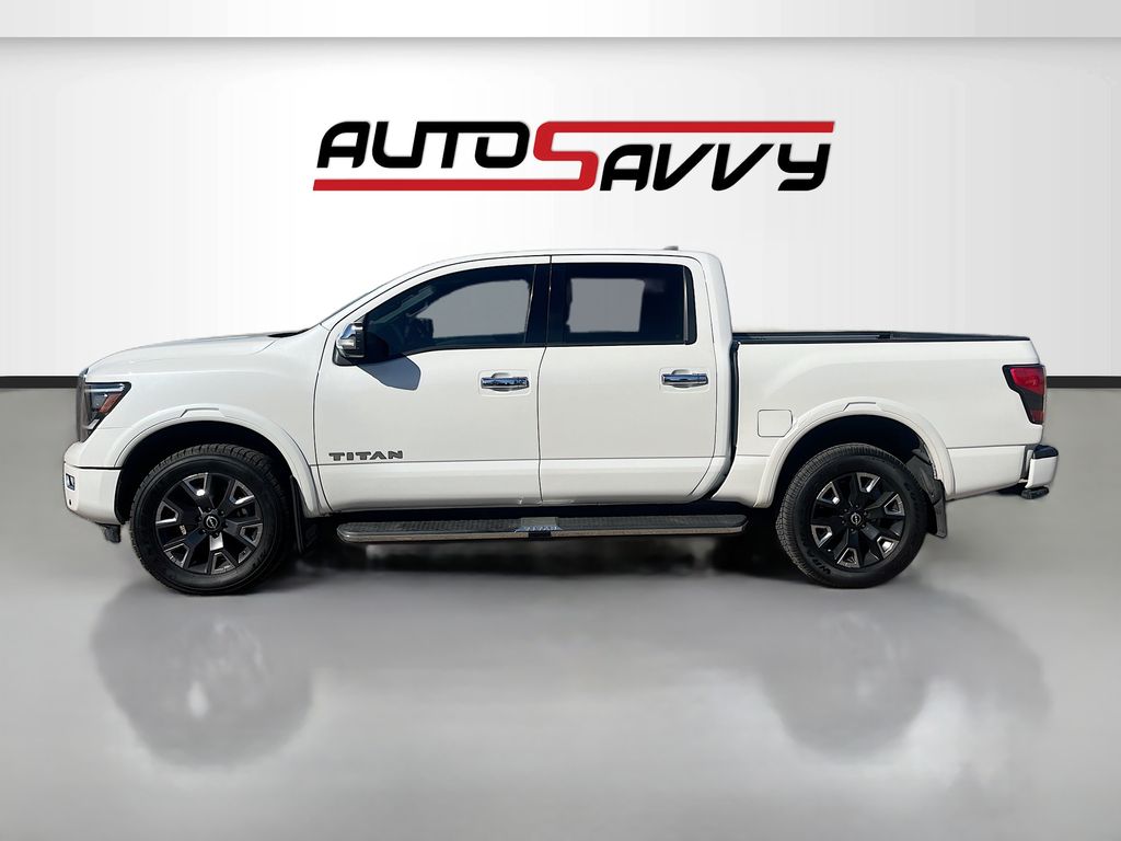 2024 Nissan Titan Platinum Reserve White at Bayshore Chrysler Jeep Dodge Ram
