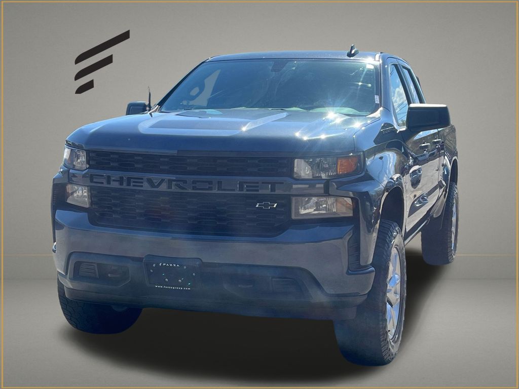 Shadow Gray Metallic 2019 Chevrolet Silverado 1500 Custom Double Cab 4WD Pickup Truck Four-Wheel Drive 6-Speed Automatic Overdrive