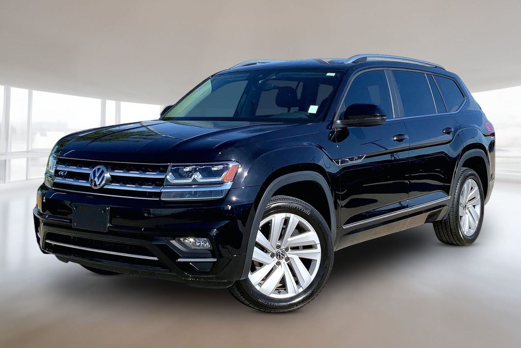 Deep Black 2019 Volkswagen Atlas SE FWD with Technology R-Line SUV / Crossover Front-Wheel Drive 8-Speed Automatic