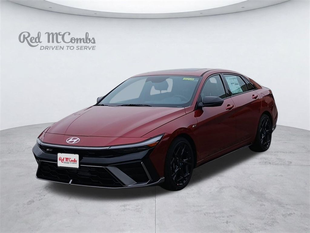 Red 2026 Hyundai Elantra Sedan Front-Wheel Drive 7-Speed Dual Clutch