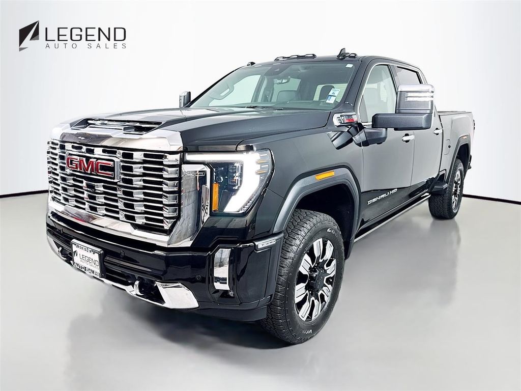 Onyx Black 2025 GMC Sierra 3500HD Denali Crew Cab 4WD Pickup Truck Four-Wheel Drive Automatic