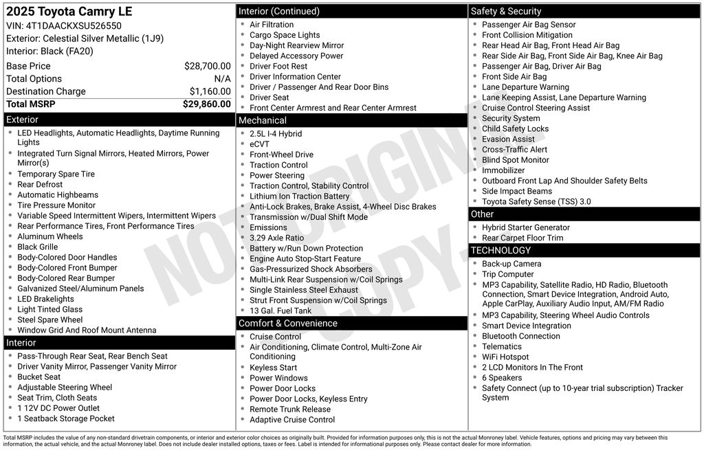 Certified Used 2025 Silver Toyota LE image 3
