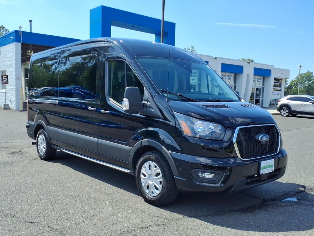 Black Metallic 2024 Ford Transit Passenger Van Rear-Wheel Drive 