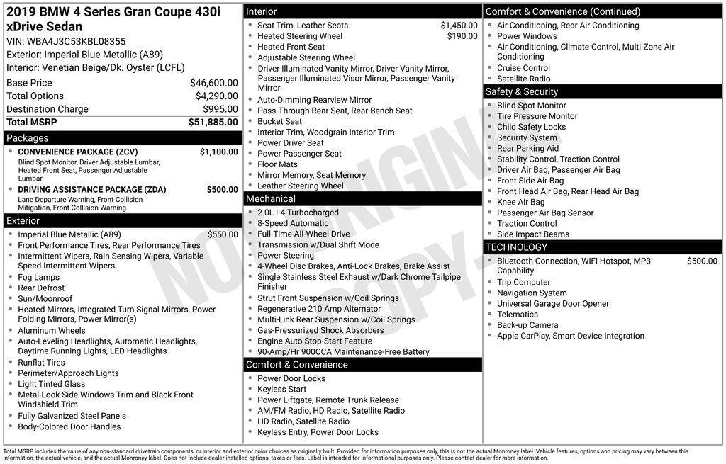 2019 BMW 430i Gran Coupe xDrive