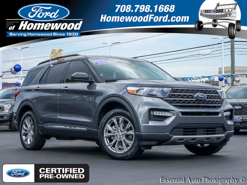Gray Metallic 2021 Ford Explorer SUV / Crossover All-Wheel Drive Automatic