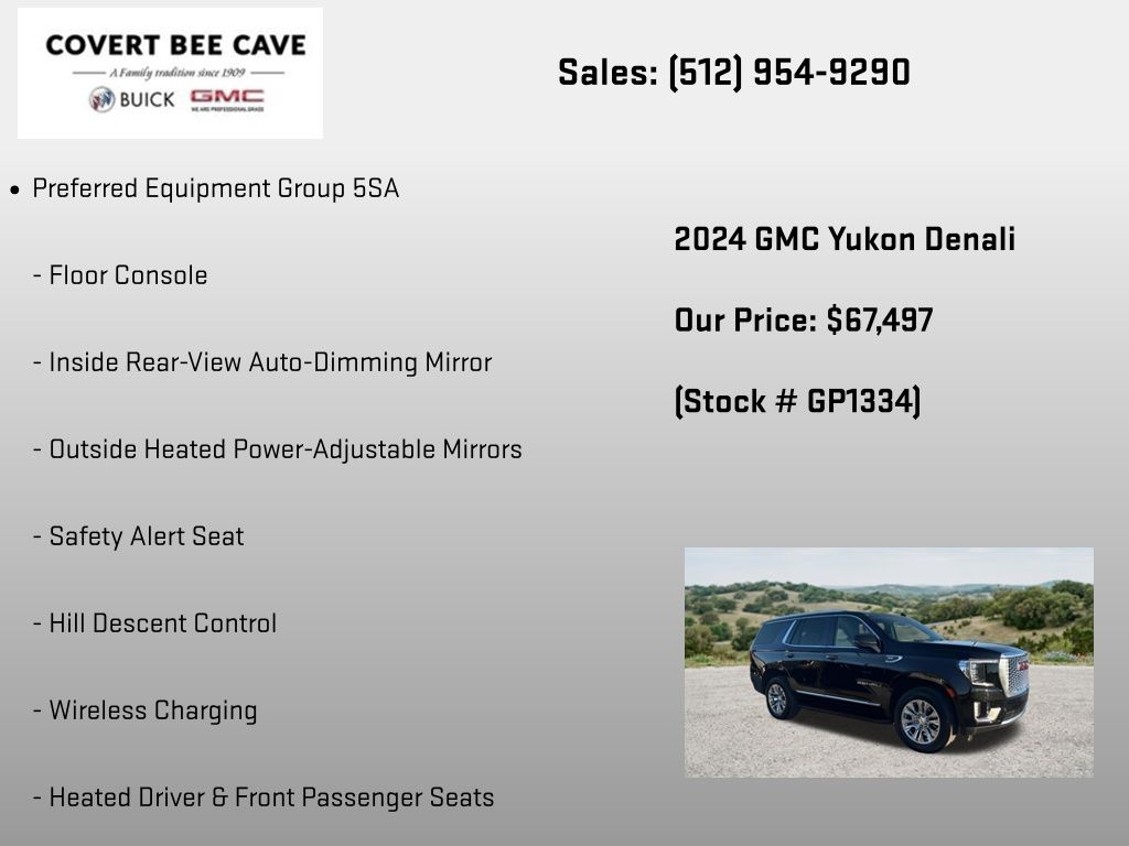 Used Car 2024 Gmc Yukon  Denali For Sale Under $70,000 In Austin, Texas