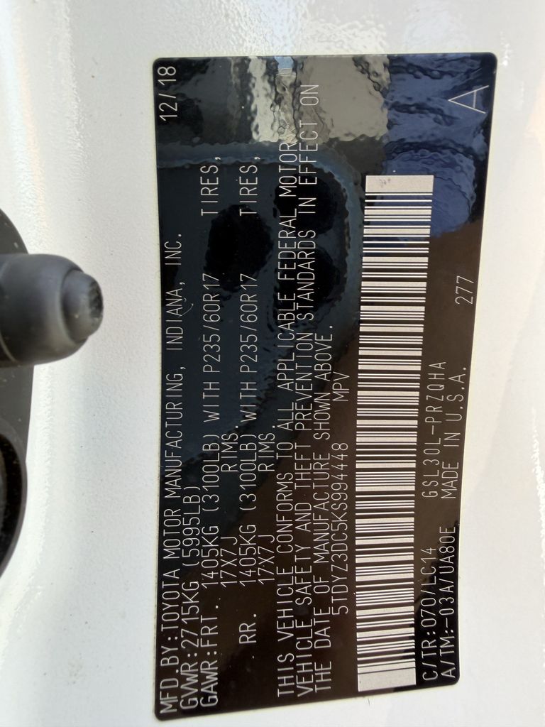 Used 2019 Toyota Sienna Van