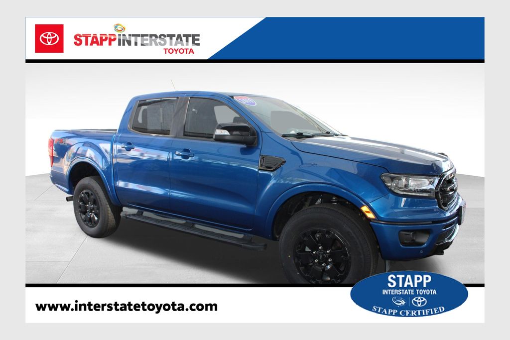 Lightning Blue 2019 Ford Ranger Lariat SuperCrew 4WD Pickup Truck Four-Wheel Drive Automatic