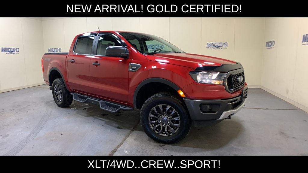 Red Metallic 2021 Ford Ranger Pickup Truck Four-Wheel Drive Automatic