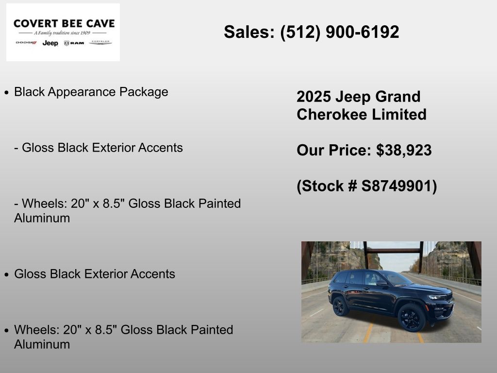New Car 2025 Jeep Grand Cherokee  Limited For Sale Under $40,000 In Austin, Texas