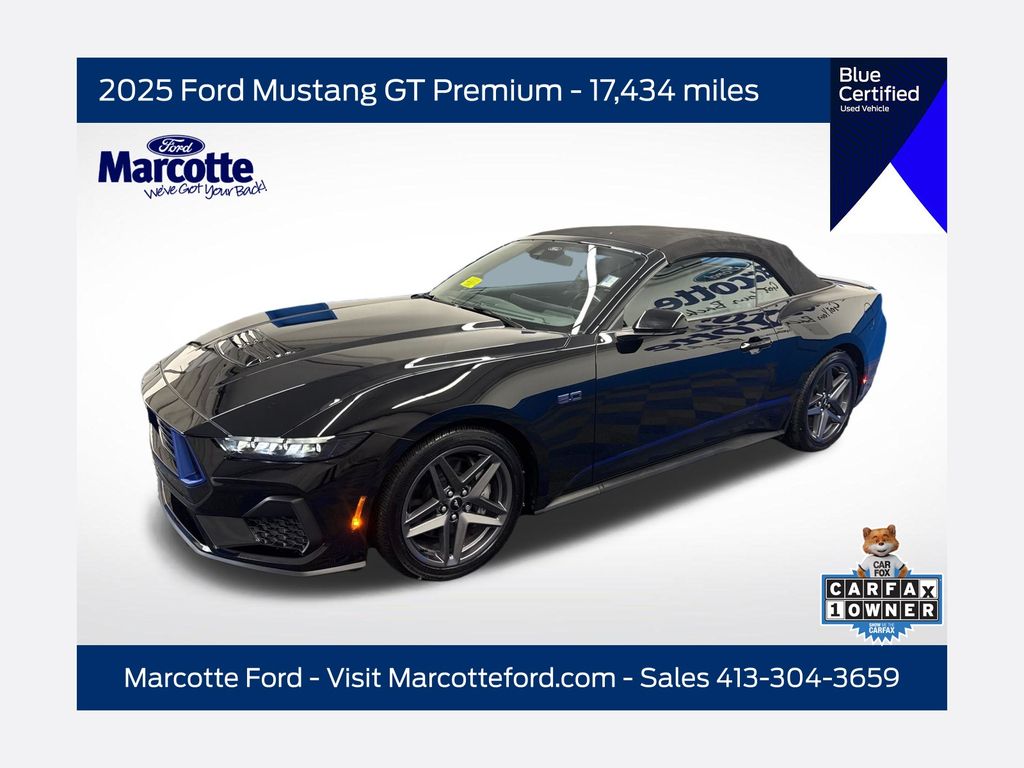 Shadow Black 2025 Ford Mustang Convertible Rear-Wheel Drive Automatic