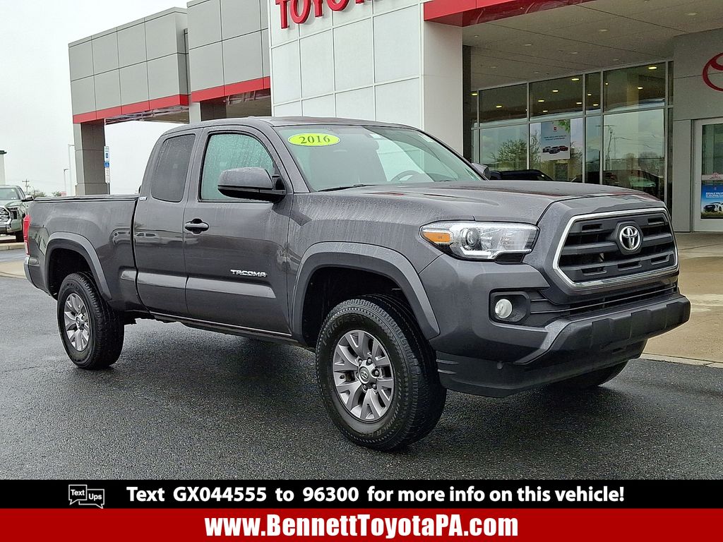 Magnetic Gray 2016 Toyota Tacoma Access Cab I4 SR5 4WD Pickup Truck Four-Wheel Drive 6-Speed Automatic