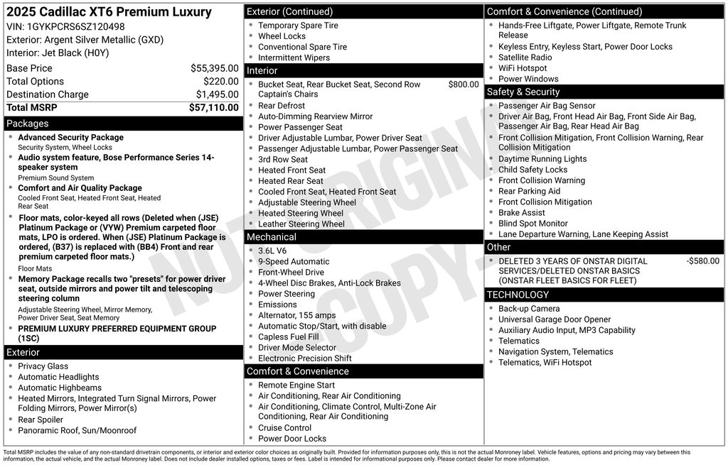 2025 Cadillac XT6 Premium Luxury FWD