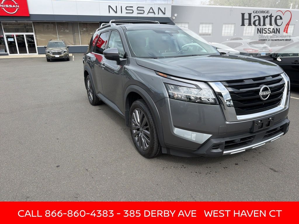 Gray (Gun Metallic) 2023 Nissan Pathfinder SUV / Crossover All-Wheel Drive 9-Speed Automatic