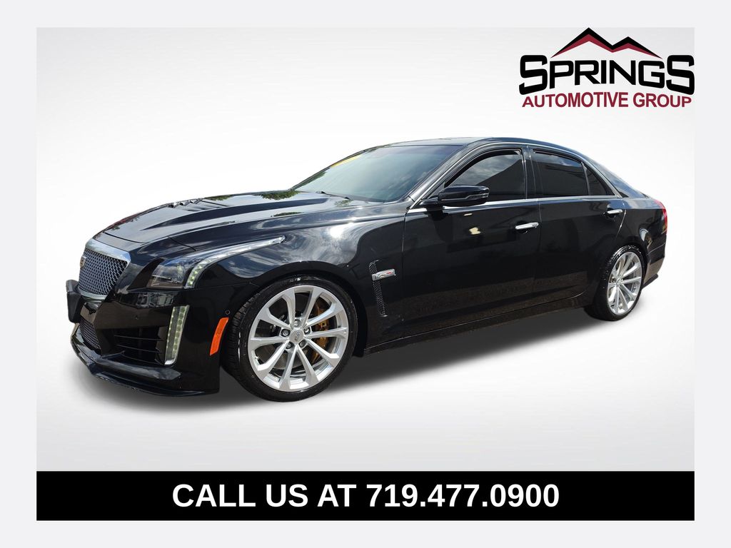 Stellar Black Metallic 2017 Cadillac CTS-V Sedan Rear-Wheel Drive 8-Speed Automatic