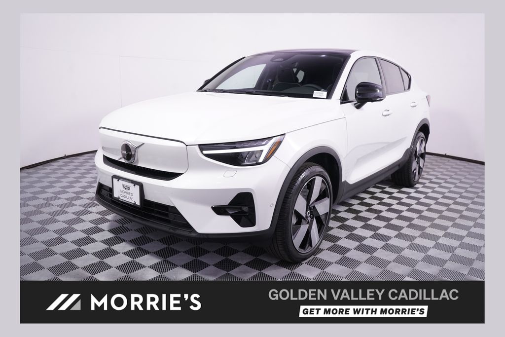 Crystal White 2023 Volvo C40 Recharge Twin Ultimate eAWD SUV / Crossover All-Wheel Drive 1-Speed Automatic