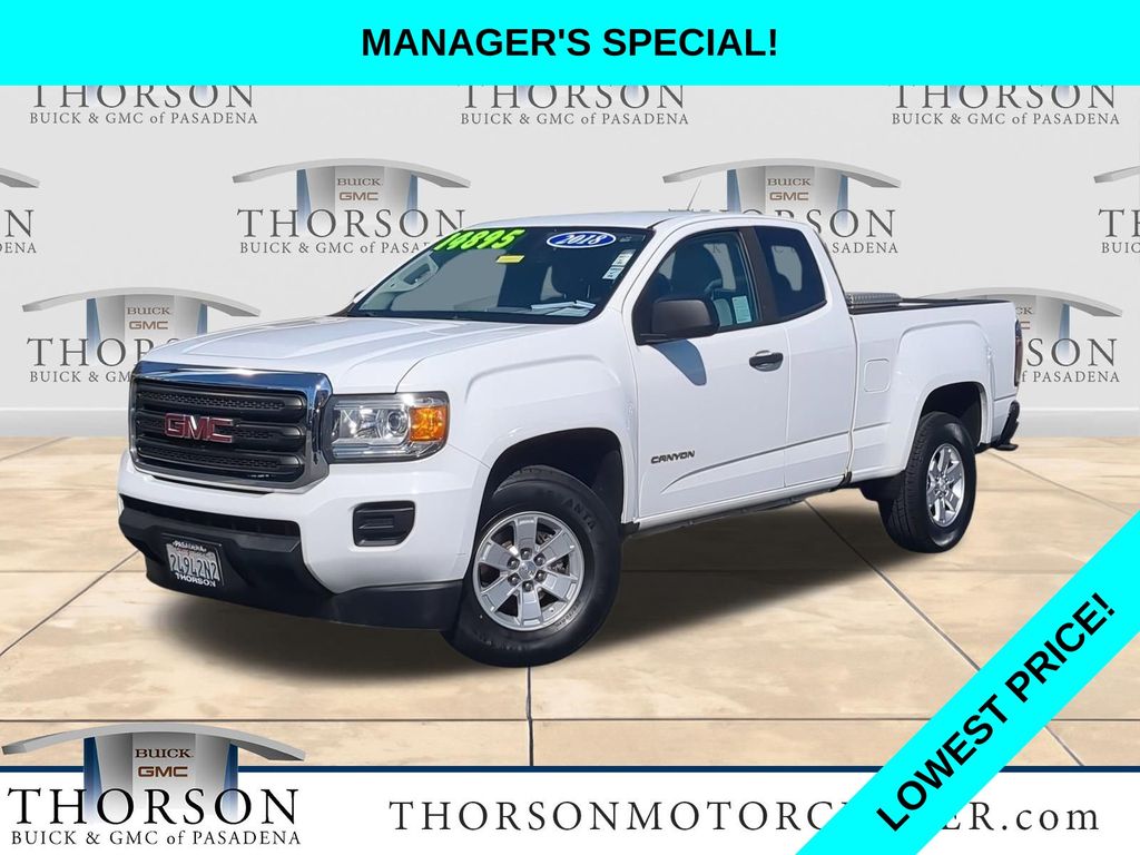 Summit White 2018 GMC Canyon Extended Cab LB RWD Pickup Truck 4X2 8-Speed Automatic