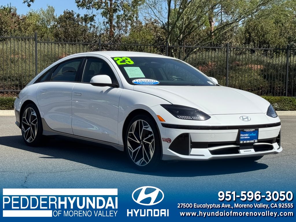White 2023 Hyundai Ioniq 6 Sedan Rear-Wheel Drive 1-Speed Automatic
