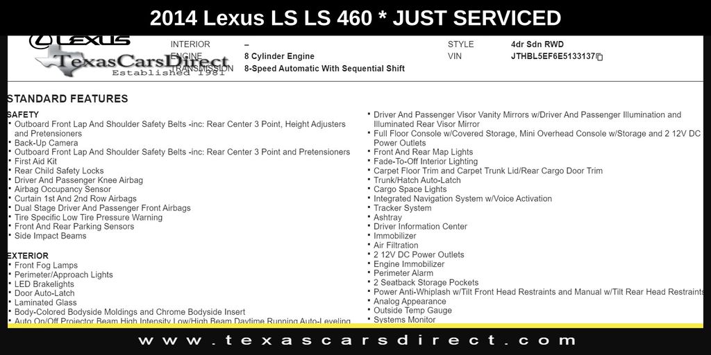 2014 Lexus LS 460 10