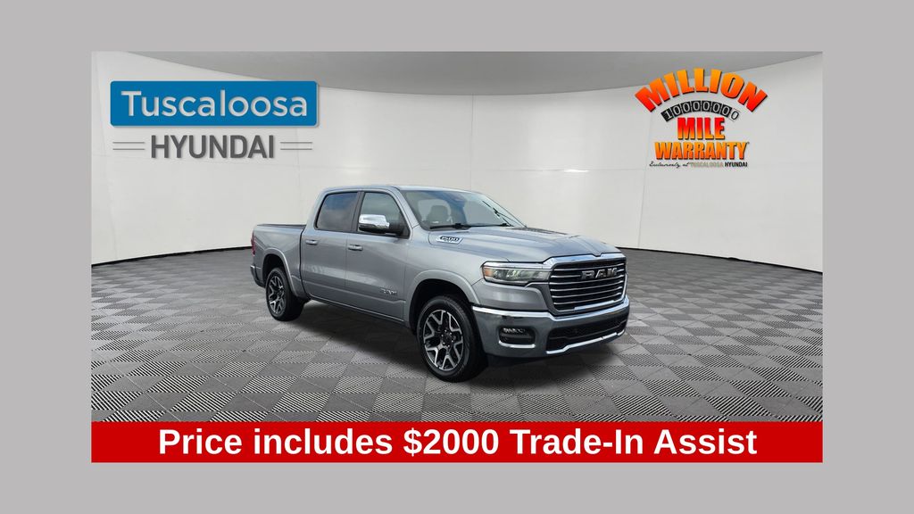 Billet Silver Metallic Clearcoat 2025 RAM 1500 Pickup Truck Four-Wheel Drive 8-Speed Automatic