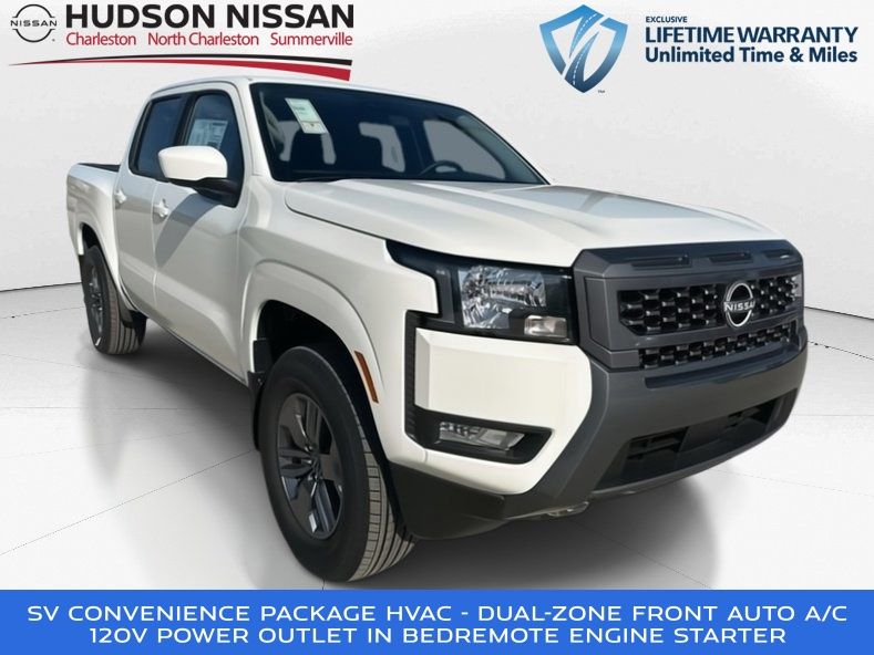 2025 Glacier White Nissan Frontier SV Truck