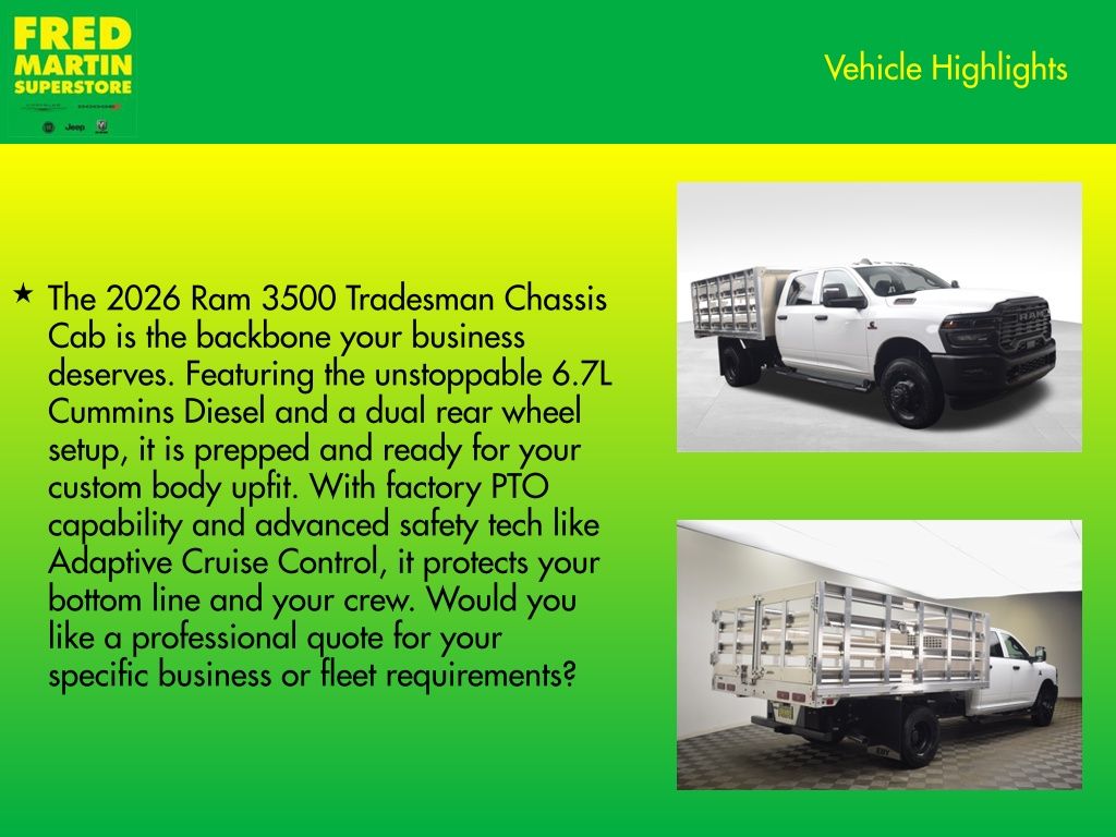 new 2026 Ram 3500 car, priced at $72,226