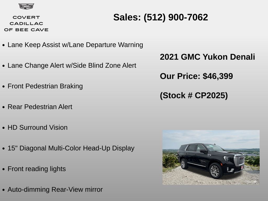 Used Car 2021 Gmc Yukon  Denali For Sale Under $50,000 In Austin, Texas