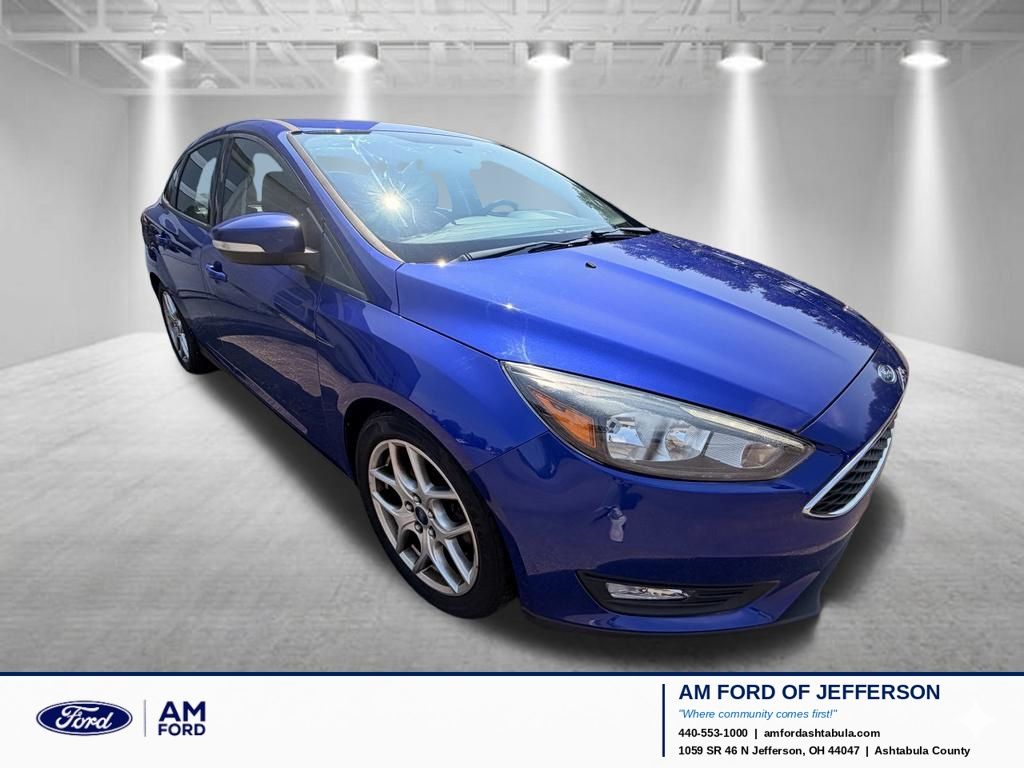 Blue 2015 Ford Focus Sedan Front-Wheel Drive 6-Speed Automatic