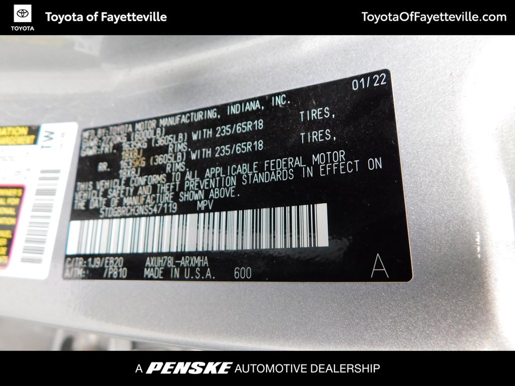 2022 Toyota Highlander XLE 10