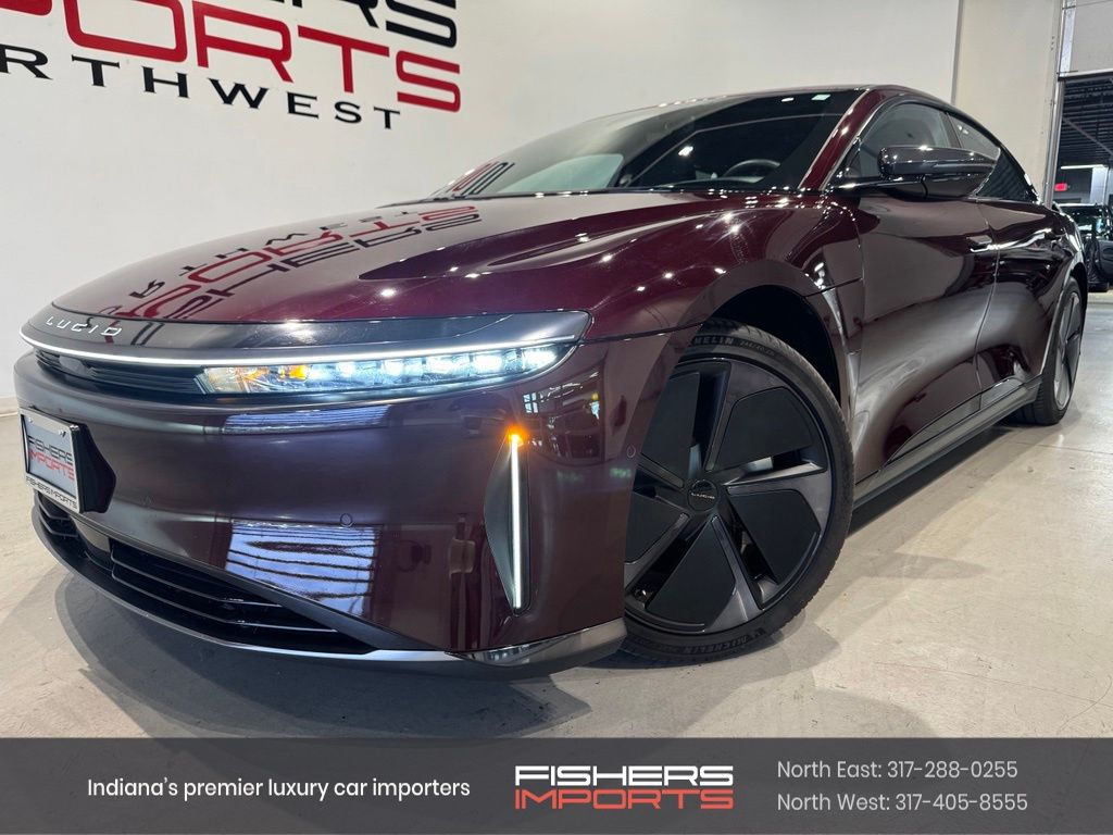 Red (Burgundy) 2024 Lucid Air Sedan All-Wheel Drive 1-Speed Automatic