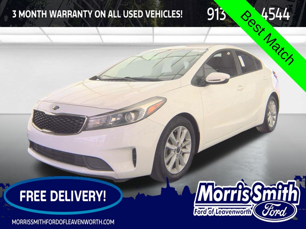 Clear White 2017 Kia Forte S Sedan Front-Wheel Drive 6-Speed Automatic
