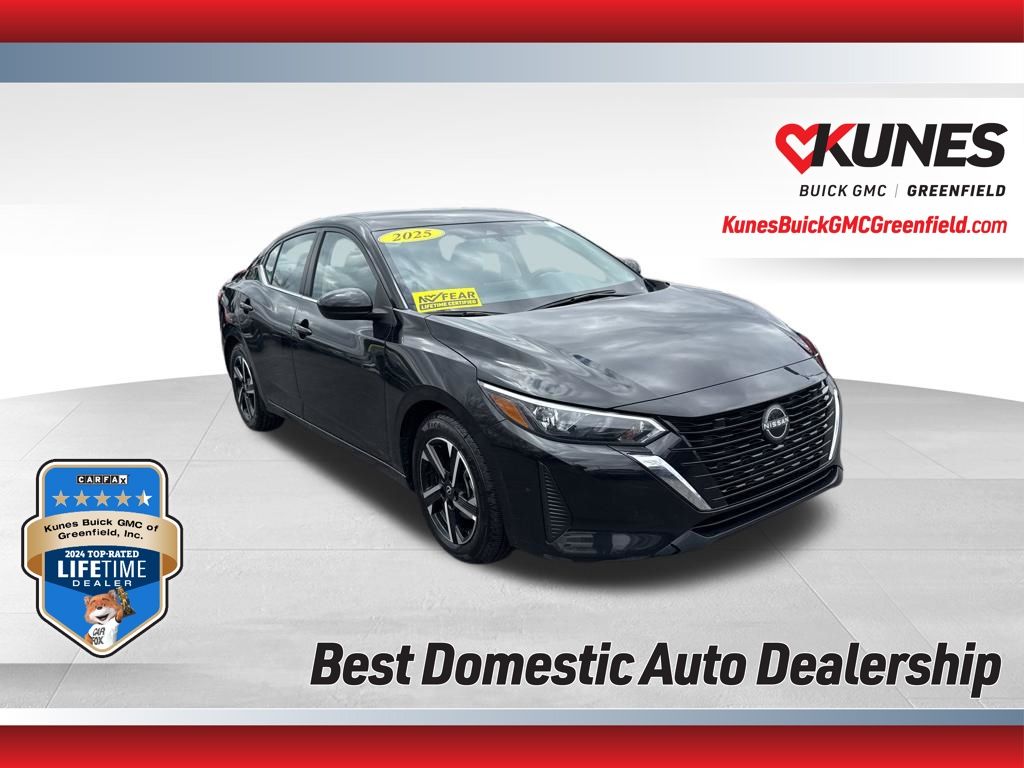 Super Black 2025 Nissan Sentra SV FWD Sedan Front-Wheel Drive Continuously Variable Transmission