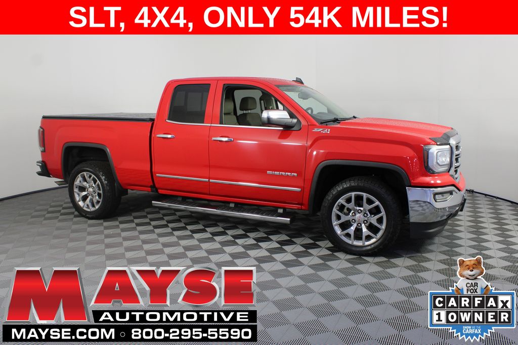 Cardinal Red 2016 GMC Sierra 1500 Pickup Truck Four-Wheel Drive 6-Speed Automatic Overdrive
