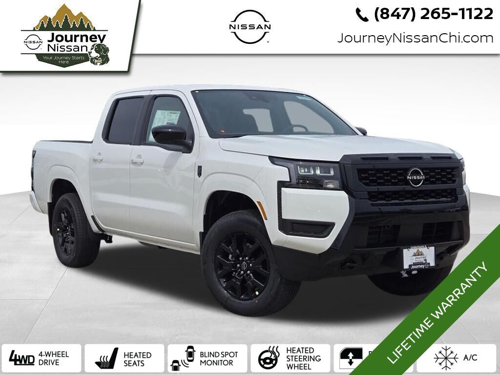 Glacier White 2026 Nissan Frontier Pickup Truck Four-Wheel Drive 9-Speed Automatic Overdrive