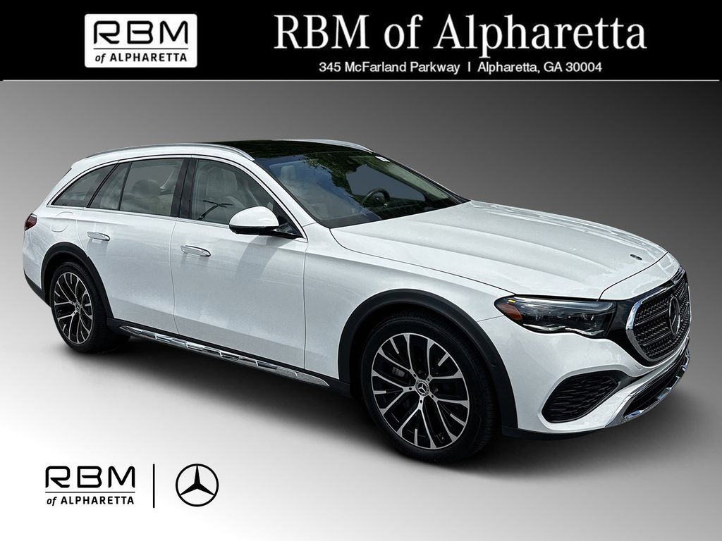 White 2025 Mercedes-Benz E-Class All-Terrain E 450 4MATIC Wagon All-Wheel Drive 9-Speed Automatic